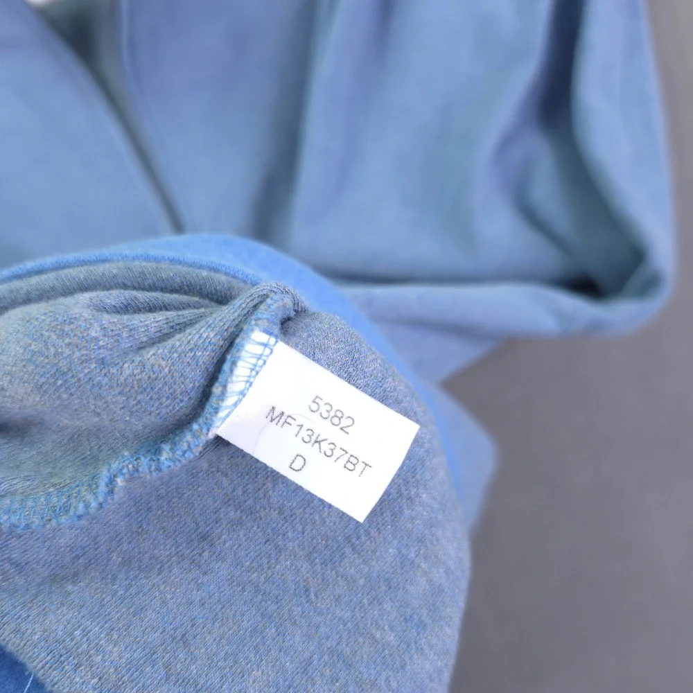 Peter Millar Quarter Zip Pullover Sweater Blue Herringbone 4X Cotton